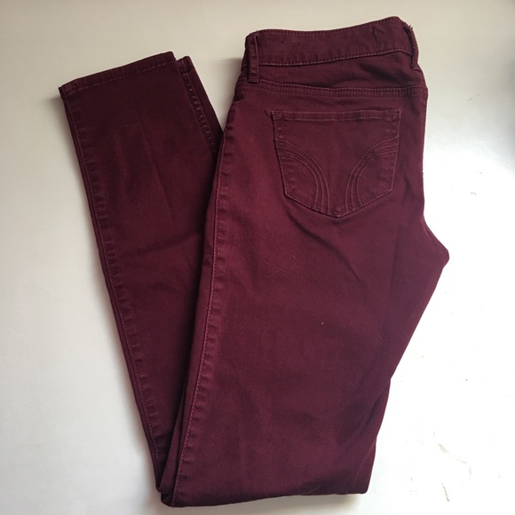 Hollister Denim - Burgundy skinny jeans